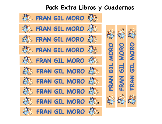 Pack extra Stickers Libros y Cuadernos - Bluey