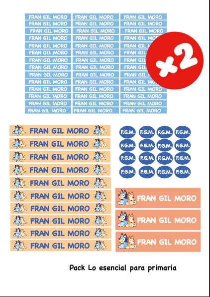 Pack Stickers Salvavidas-  Bluey