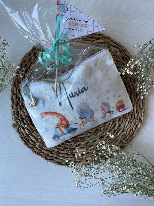 Estuche-Neceser Animales Tren