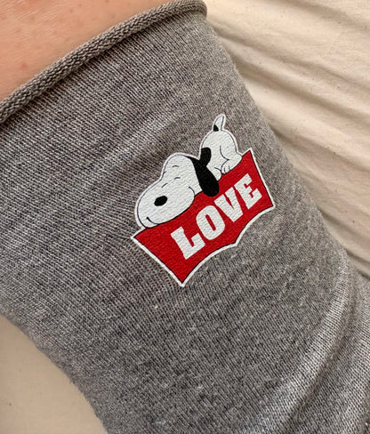 Diseño calcetines love más de cerca para poder apreciar bien los detalles