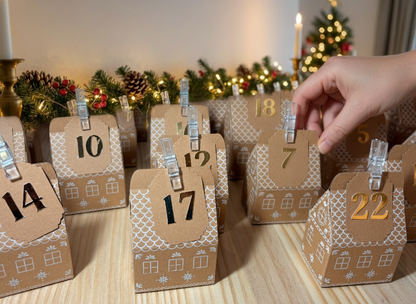 Calendario Adviento casitas de Jengibre