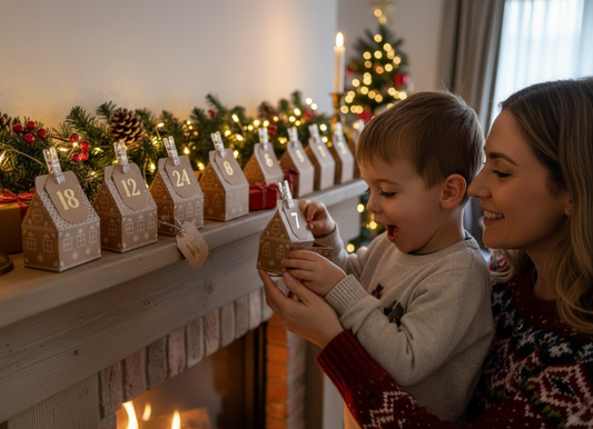 Calendario Adviento casitas de Jengibre